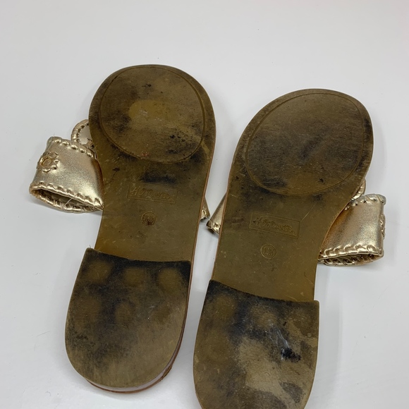 SOLD Metallic Gold Hampton Sandals Flip Flops 10 - Picture 8 of 9